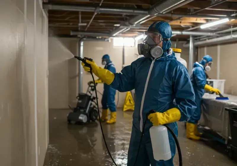 Basement Sanitization and Antimicrobial Treatment process in Sutter County, CA